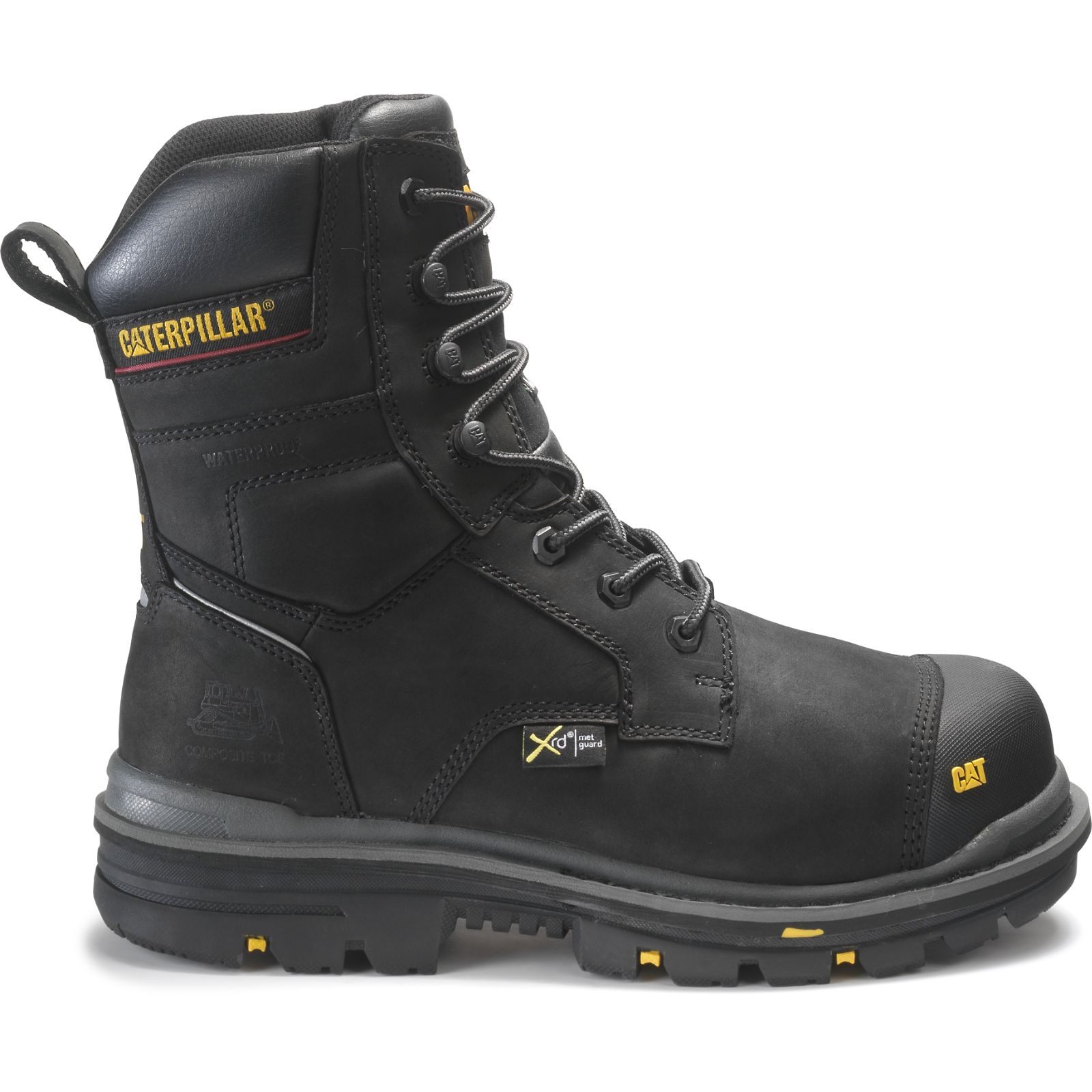 Caterpillar Boots South Africa - Cat Men's Rasp 8" Waterproof Met Csa Work Boots Black NI2950614